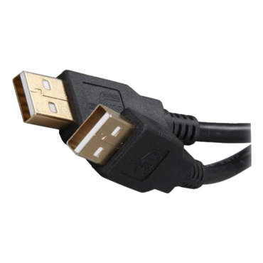 RCAB-11012 – 3-Foot USB 2.0 A Male to A Male Cable – Black, Gold Plated Connectors