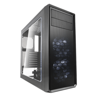 Focus G - Gunmetal Gray w/ Window, No PSU, ATX, Mid Tower Case