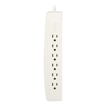 P606, 6 Outlets, 6-ft cord, 125V/15A, White, Surge Protector