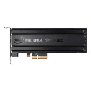 750GB DC P4800X, 2500 / 2200 MB/s, 3D XPoint, PCIe NVMe 3.0 x4, AIC Optane SSD