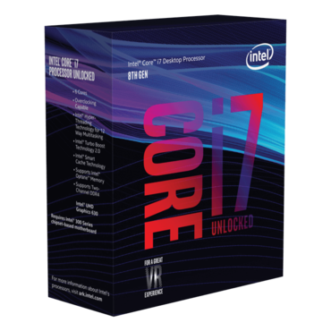 Core™ i7-8700K 6-Core 3.7 - 4.7GHz Turbo, LGA 1151, 95W TDP, Processor