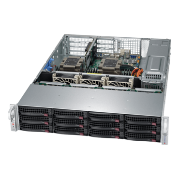 SuperServer 6029P-WTRT, 2U, Intel C622, 12x SATA, 12x DDR4, Dual 10Gb Ethernet, 1200W Rdt PSU