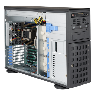 SuperServer 7049P-TR, 4U / Tower, Intel C621, 8x SATA, 16x DDR4, 2x 1Gb Ethernet, 1280W Rdt PSU