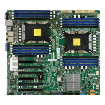 X11DPH-T, Intel C624, LGA 3647, DDR4-2666 2TB 3DS LRDIMM / 16, VGA, M.2 / 2, 10GbLAN / 2, E-ATX OEM