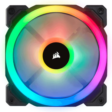 LL120 RGB Black 120mm, 1500 RPM, 43.25 CFM, 24.8 dBA, Cooling Fan