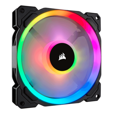 LL140 RGB 2 x 140mm, w/ Controller, RGB LEDs, 1300 RPM, 51.5 CFM, 25 dBA, Cooling Fans