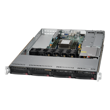 SuperServer 5019P-WTR, 1U, Intel C622, 10x SATA, 6x DDR4, Dual 10Gb Ethernet, 500W Rdt PSU