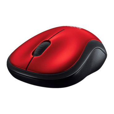 M185, 1000-dpi, Wireless, Red, Optical Mouse