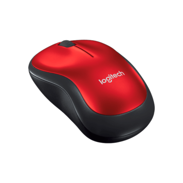 M185, 1000-dpi, Wireless, Red, Optical Mouse