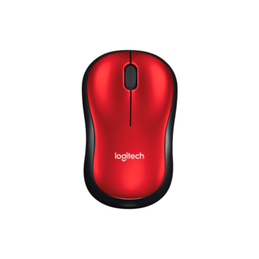M185, 1000-dpi, Wireless, Red, Optical Mouse
