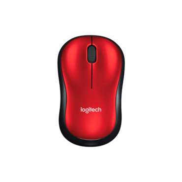 M185, 1000-dpi, Wireless, Red, Optical Mouse