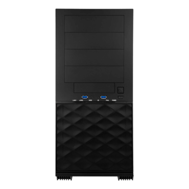 IW-PL052X.B3, 4x 5.25&quot;, 1x 3.5&quot; External Bays, 5x 3.5&quot;/2.5&quot; Internal Bays, No PSU, EEB, Black, Mid Tower Chassis - TAA Compliant