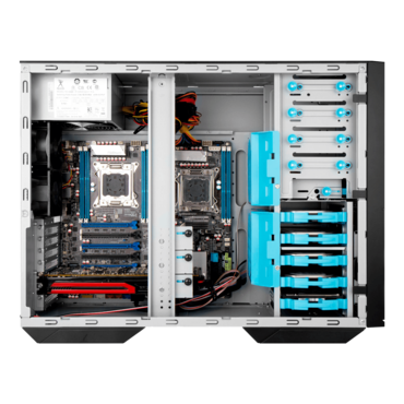 IW-PL052X.B3, 4x 5.25&quot;, 1x 3.5&quot; External Bays, 5x 3.5&quot;/2.5&quot; Internal Bays, No PSU, EEB, Black, Mid Tower Chassis - TAA Compliant