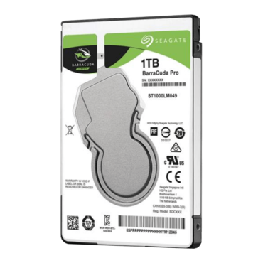 1TB BarraCuda Pro ST1000LM049, 7200 RPM, SATA 6Gb/s, 128MB cache, 2.5" HDD