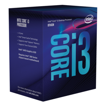 Core™ i3-8300 4-Core 3.7GHz, LGA 1151, 62W TDP, Retail Processor