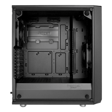 Meshify C TG Clear, Tempered Glass, No PSU, ATX, Black, Mid Tower Case