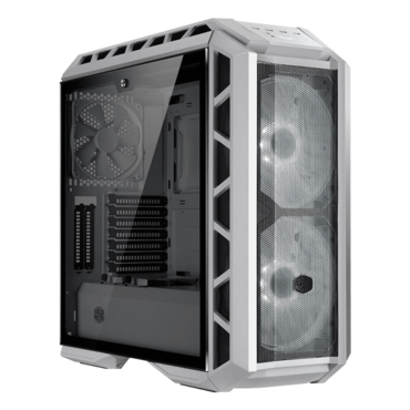 MasterCase H500P Mesh White Tempered Glass, No PSU, E-ATX, White, Mid Tower Case