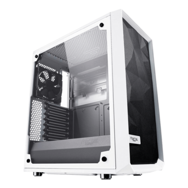Meshify C TG Clear, Tempered Glass, No PSU, ATX, White, Mid Tower Case