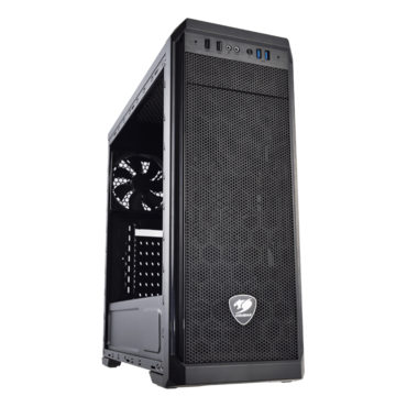 MX330-G Tempered Glass, No PSU, ATX, Black, Mid Tower Case