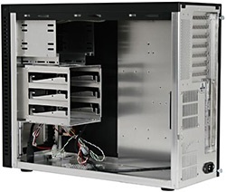 PC-A06B Black Mni-Tower Case, ATX, No PSU, Aluminum