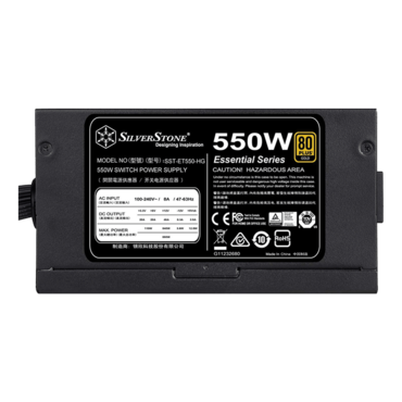 ET550-HG, 80 PLUS Gold 550W, Semi Modular, ATX Power Supply