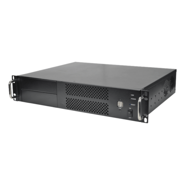 RM-2UC238, 2x 5.25&quot; External Bays, No PSU, microATX, Black, 2U Chassis