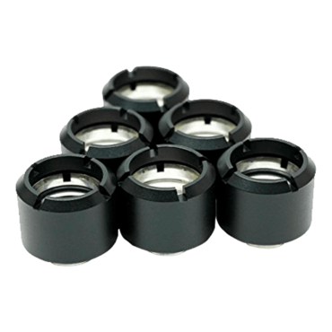 Hardline Economy Compression Fittings, 1/2&quot; x 5/8&quot; 6-Pack - Matte Black