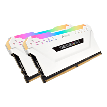 16GB Kit (2 x 8GB) VENGEANCE® RGB Pro DDR4 3600MHz, CL18, White, RGB LED, DIMM Memory