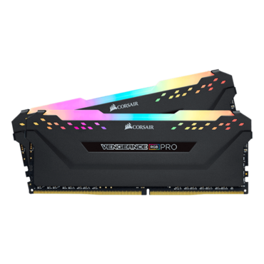 16GB Kit (2 x 8GB) VENGEANCE® RGB Pro DDR4 3000MHz, CL15, Black, RGB LED, DIMM Memory