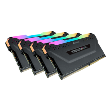 32GB Kit (4 x 8GB) VENGEANCE® RGB Pro DDR4 3200MHz, CL16, Black, RGB LED, DIMM Memory
