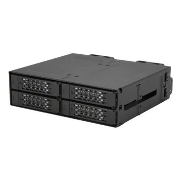 ToughArmor MB699VP-B Rugged Full Metal 4 Bay 2.5 inch NVMe U.2 SSD Mobile Rack For External 5.25 inch Bay (Black)                