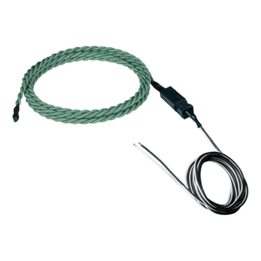 Low-Cost Liquid Detection Sensor, Rope-Style, 1 ft water sensor cable, 100 ft 2-wire cable