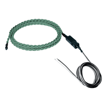 Low-Cost Liquid Detection Sensor, Rope-Style, 600 ft water sensor cable, 10 ft 2-wire cable