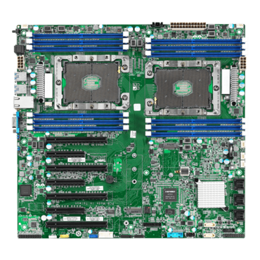 Tempest HX S7100 (S7100GM2NR), Intel C621, LGA 3647 / 2, DDR4-2666 1.5TB 3DS LRDIMM / 12, SATADOM / 2, VGA, GbLAN / 2, SSI EEB Retail