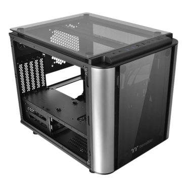 Level 20 VT, Tempered Glass, No PSU, microATX, Black, Mini Cube Case