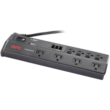 SurgeArrest P8T3, 8 Outlets, RJ-11 6-ft cord, 120V, Black, Surge Protector