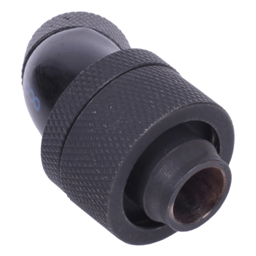 HF 19/13mm (OD 3/4" ID 1/2") Compression Fitting 45° Revolvable G1/4 - Deep Black