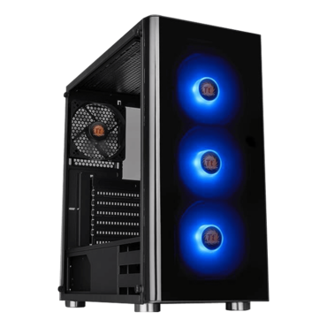 V200 TG RGB, Tempered Glass, No PSU, ATX, Black, Mid Tower Case