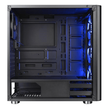V200 TG RGB, Tempered Glass, No PSU, ATX, Black, Mid Tower Case