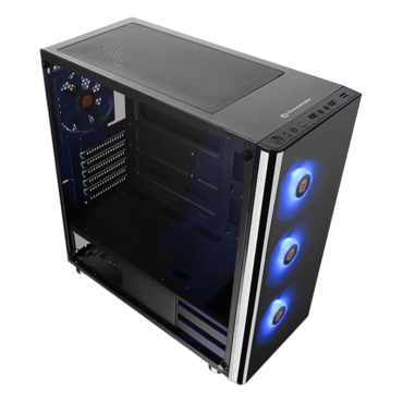 V200 TG RGB, Tempered Glass, No PSU, ATX, Black, Mid Tower Case