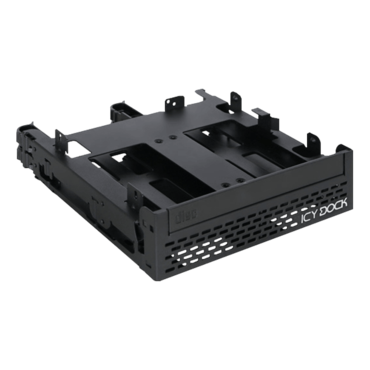 FLEX-FIT Quinto MB344SPO 4x 2.5 inch HDD / SSD & Slim / Ultra-Slim ODD Mounting Bracket for 5.25 inch Bay (Black)