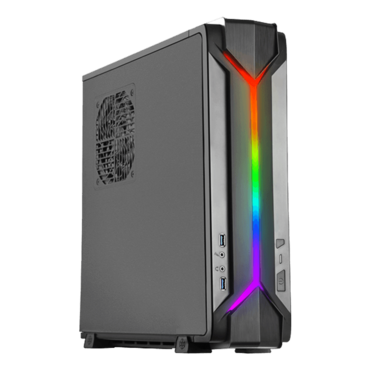 RAVEN RVZ03-ARGB, No PSU, Mini-ITX, Black, Slim HTPC Case
