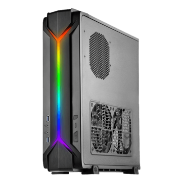 RAVEN RVZ03-ARGB, No PSU, Mini-ITX, Black, Slim HTPC Case