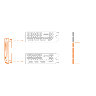 AORUS GeForce RTX NVLink™ Bridge (4 Slot Spacing) 80mm - For RTX 20 Series