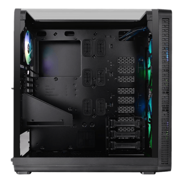 View 37 ARGB, Acrylic Side Panel, No PSU, E-ATX, Black, Mid Tower Case