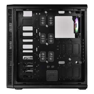 View 37 ARGB, Acrylic Side Panel, No PSU, E-ATX, Black, Mid Tower Case