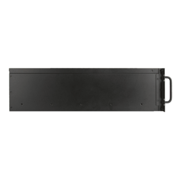 D-340HB-T-RED, Red HDD Handle, 1x Slim 5.25&quot;, 3x 3.5&quot;, 4x 3.5&quot; Hotswap Bays, No PSU, ATX, Black/Red, 3U Chassis