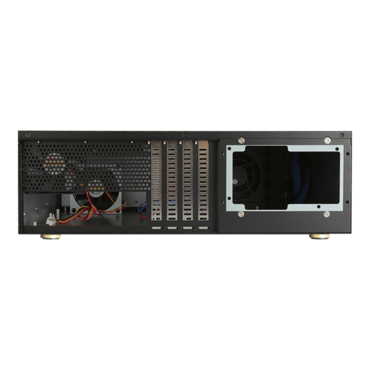 D-350HN-DT-BLUE, Blue HDD Handle, 1x Slim 5.25", 3x 3.5", 5x 3.5" Hotswap Bays, No PSU, ATX, Black/Blue, 3U Chassis