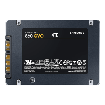 4TB 860 QVO 7mm, 550 / 520 MB/s, 3D QLC V-NAND, SATA 6Gb/s, 2.5-Inch SSD