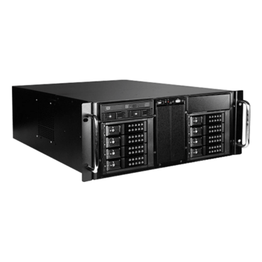 D410-DE8BK-225T, Black HDD Handle, 1x Slim 5.25&quot;, 8x 3.5&quot;, 2x 2.5&quot; Hotswap, E-ATX, Black, 4U Chassis